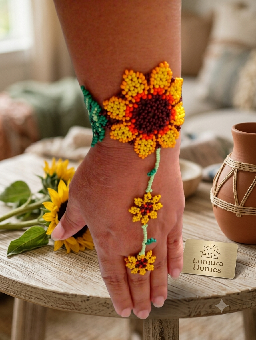 Pulsera anillo Girasol